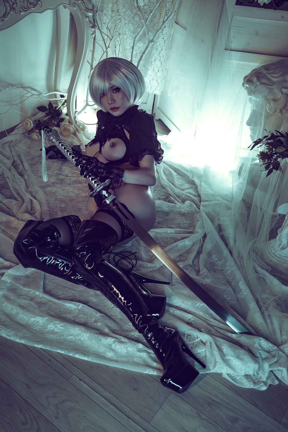 爆机少女喵小吉 Cosplay 尼尔机械纪元 花嫁 12