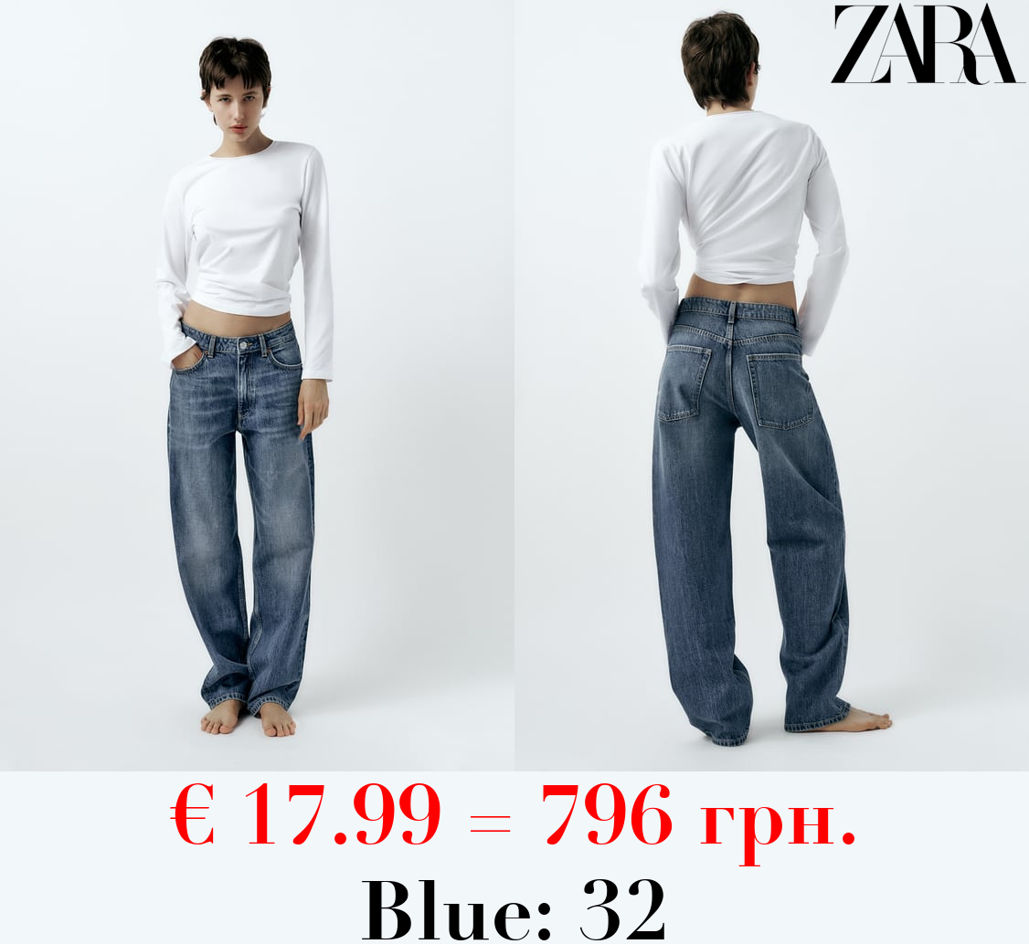 MID-RISE TAILORED BALLOON JEANS