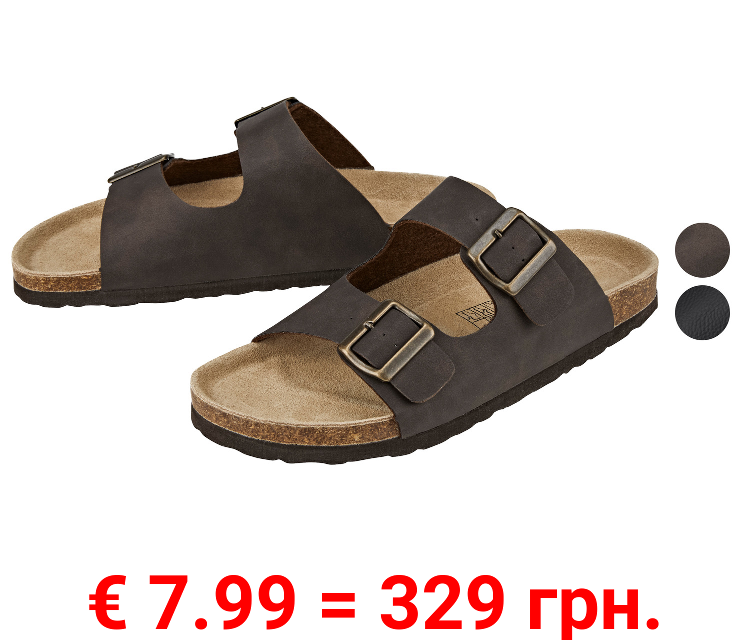LIVERGY® Herren Pantoletten, anatomisch geformtes Fußbett