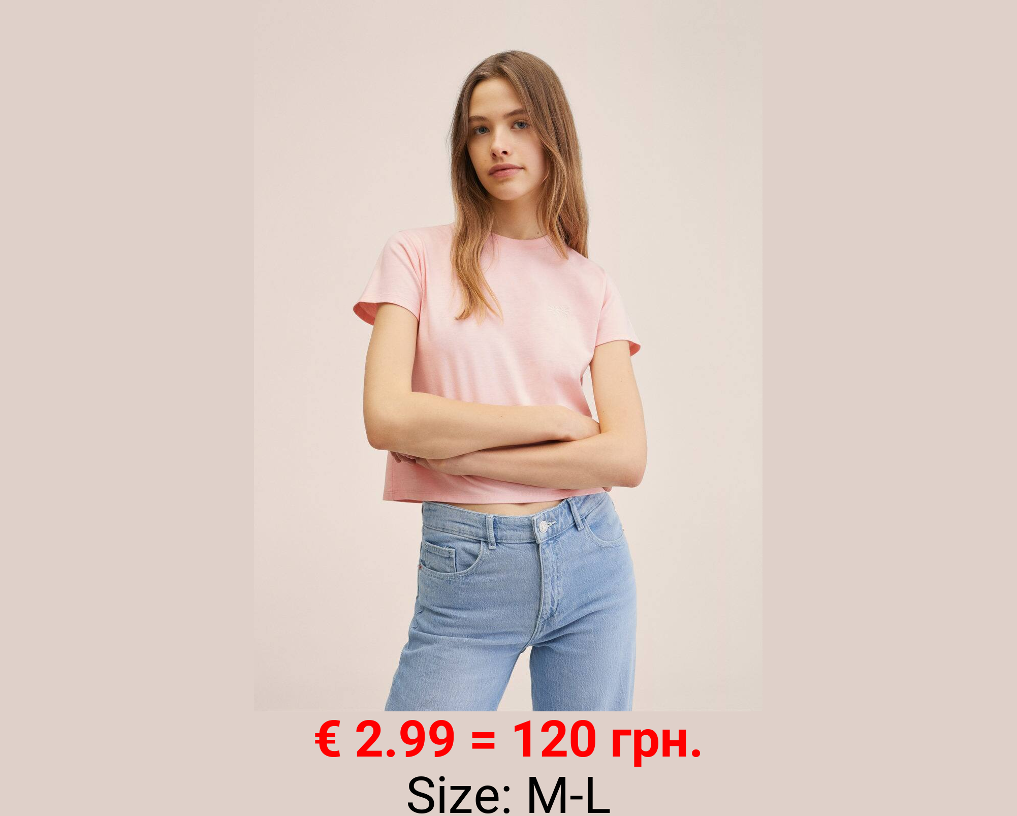 Camiseta crop bordado