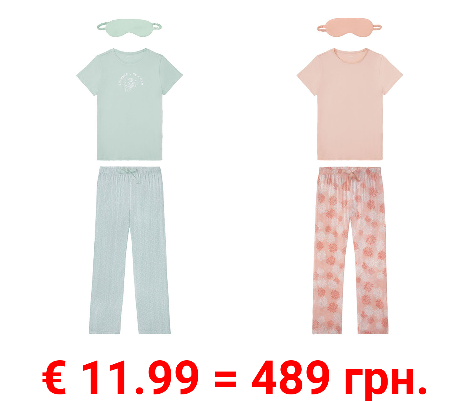 esmara Damen Pyjama, 3-teilig
