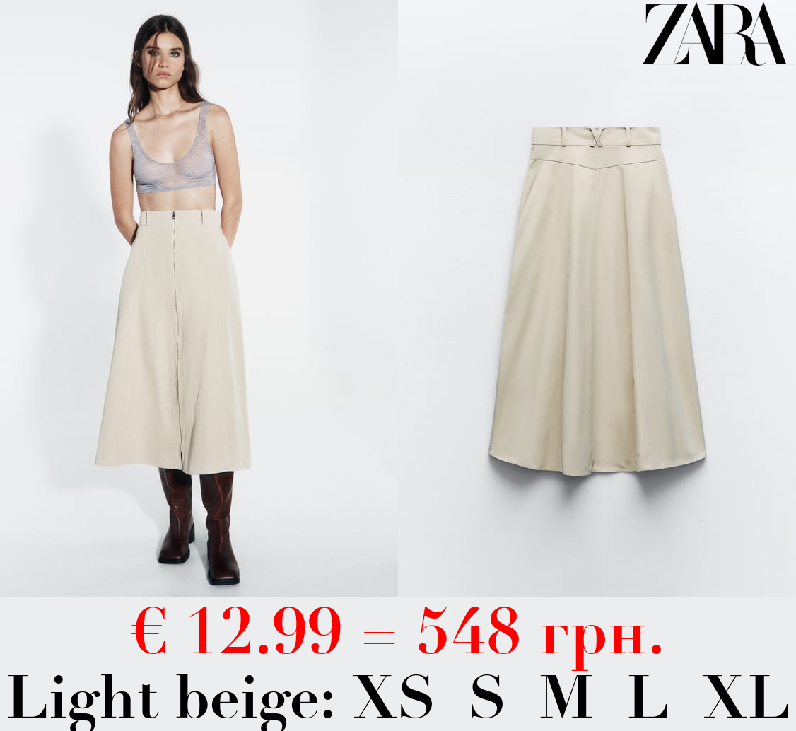 CAPE SKIRT WITH ZIP