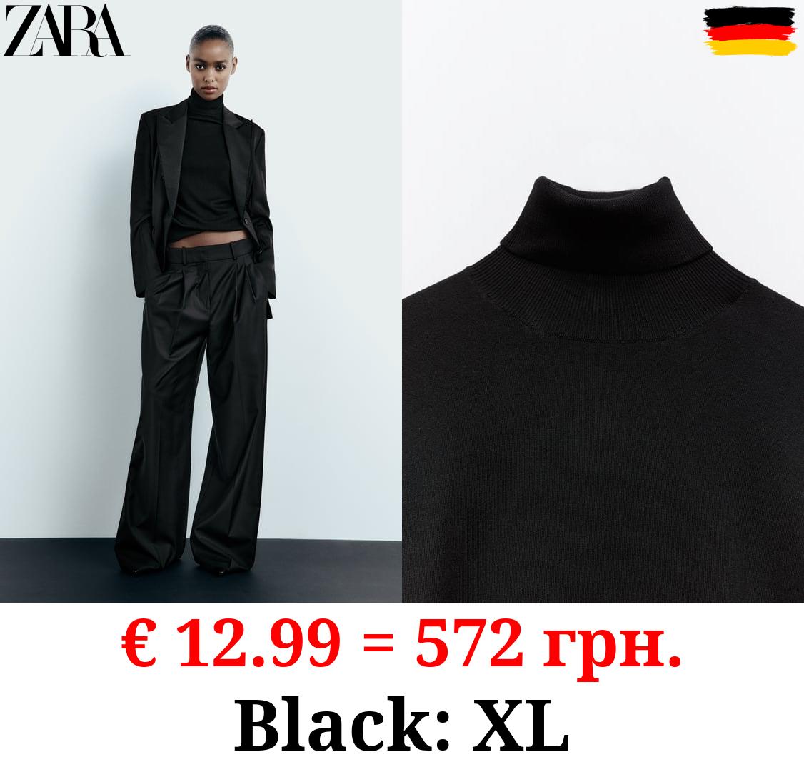 BASIC HIGH NECK KNIT SWEATER