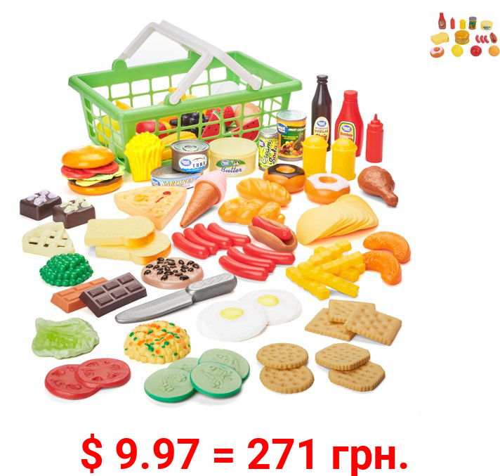 Kid Connection Play Food Set, 100 Pieces