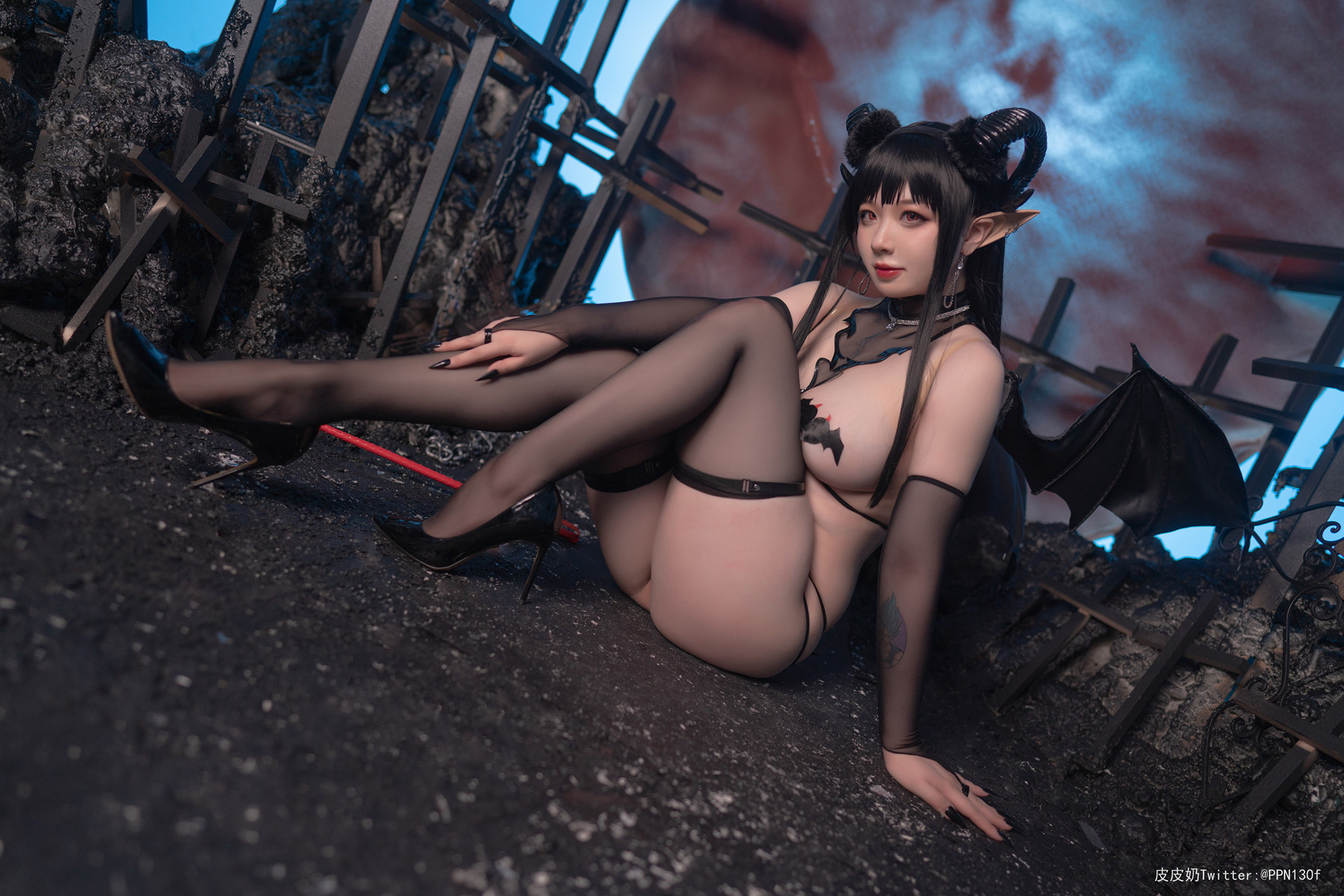 Cosplay 皮皮奶可可爱了啦 魅魔2 33