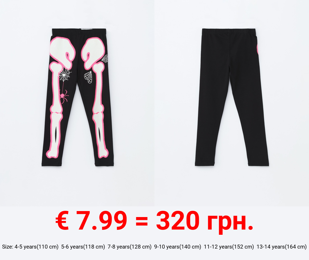 Skeleton costume leggings