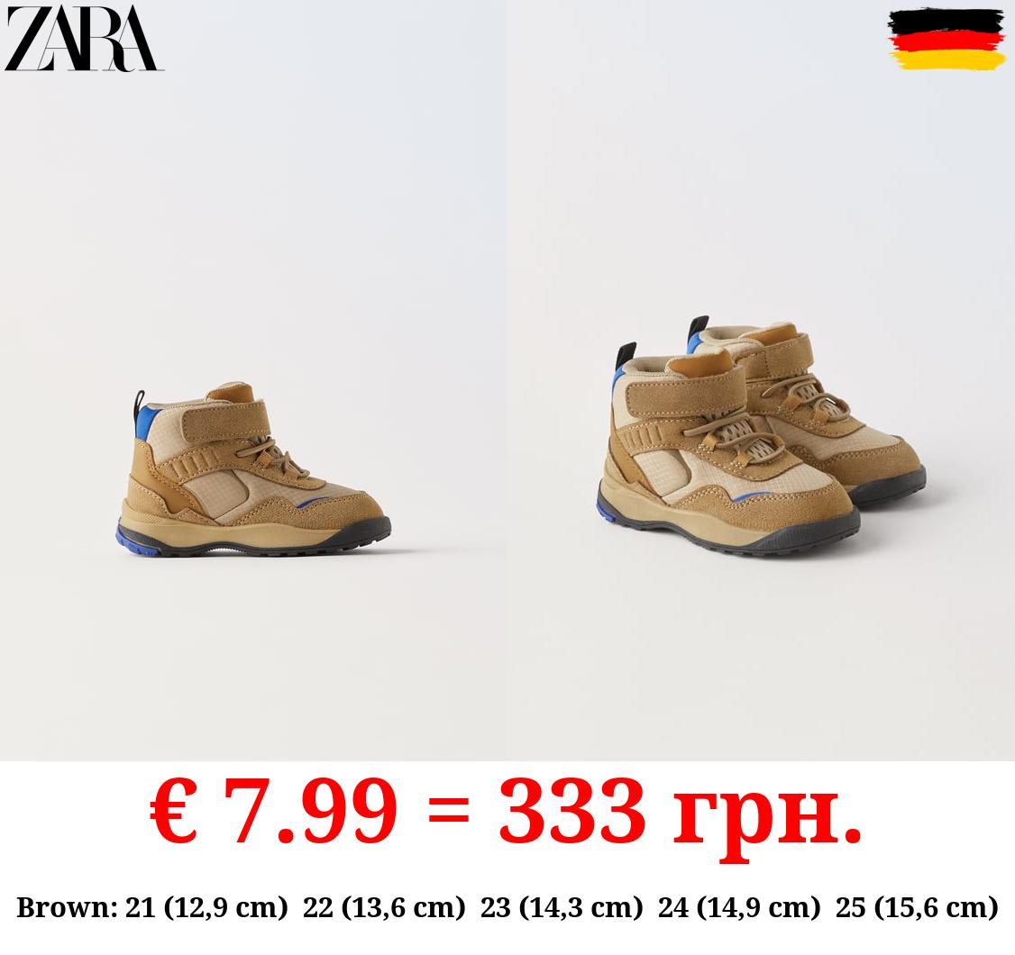 CONTRAST HIGH-TOP SNEAKERS