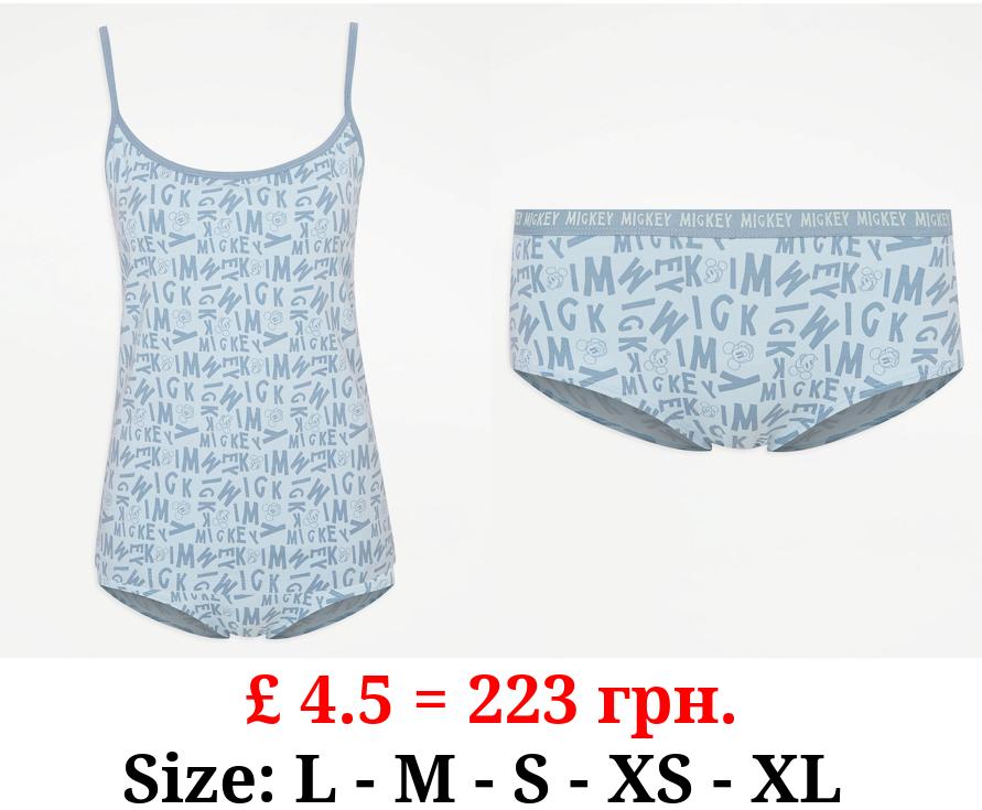 Disney Mickey Mouse Blue Vest and Knickers Set