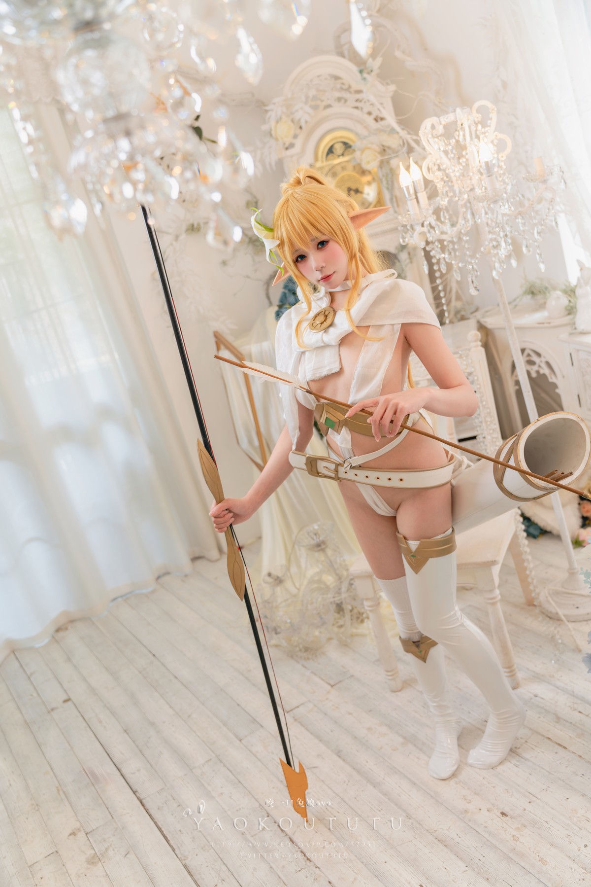 Cosplay 黏黏团子兔 六月订阅 『精灵 弓箭手』 广寒宫 3