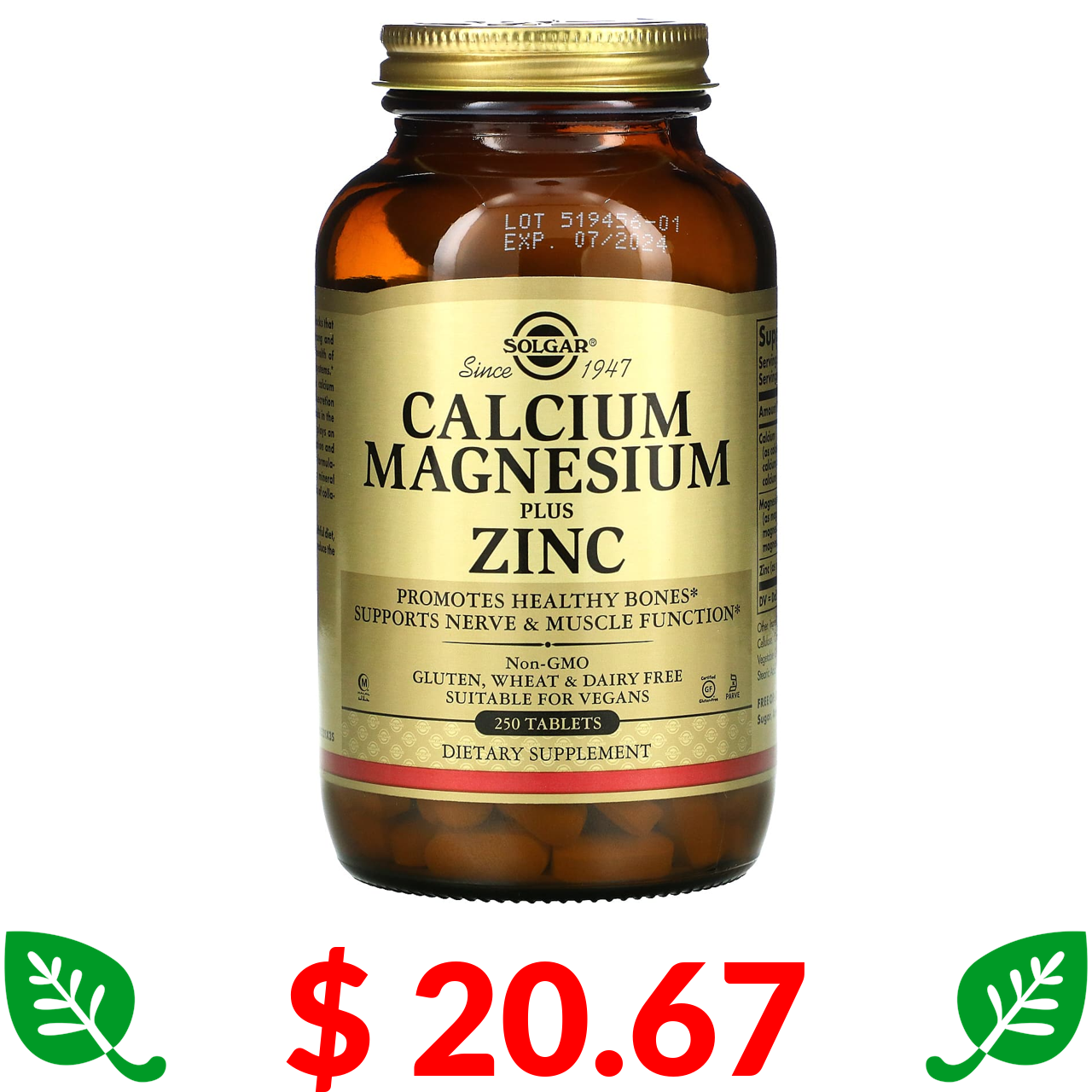 Solgar calcium magnesium plus zinc таблетки отзывы