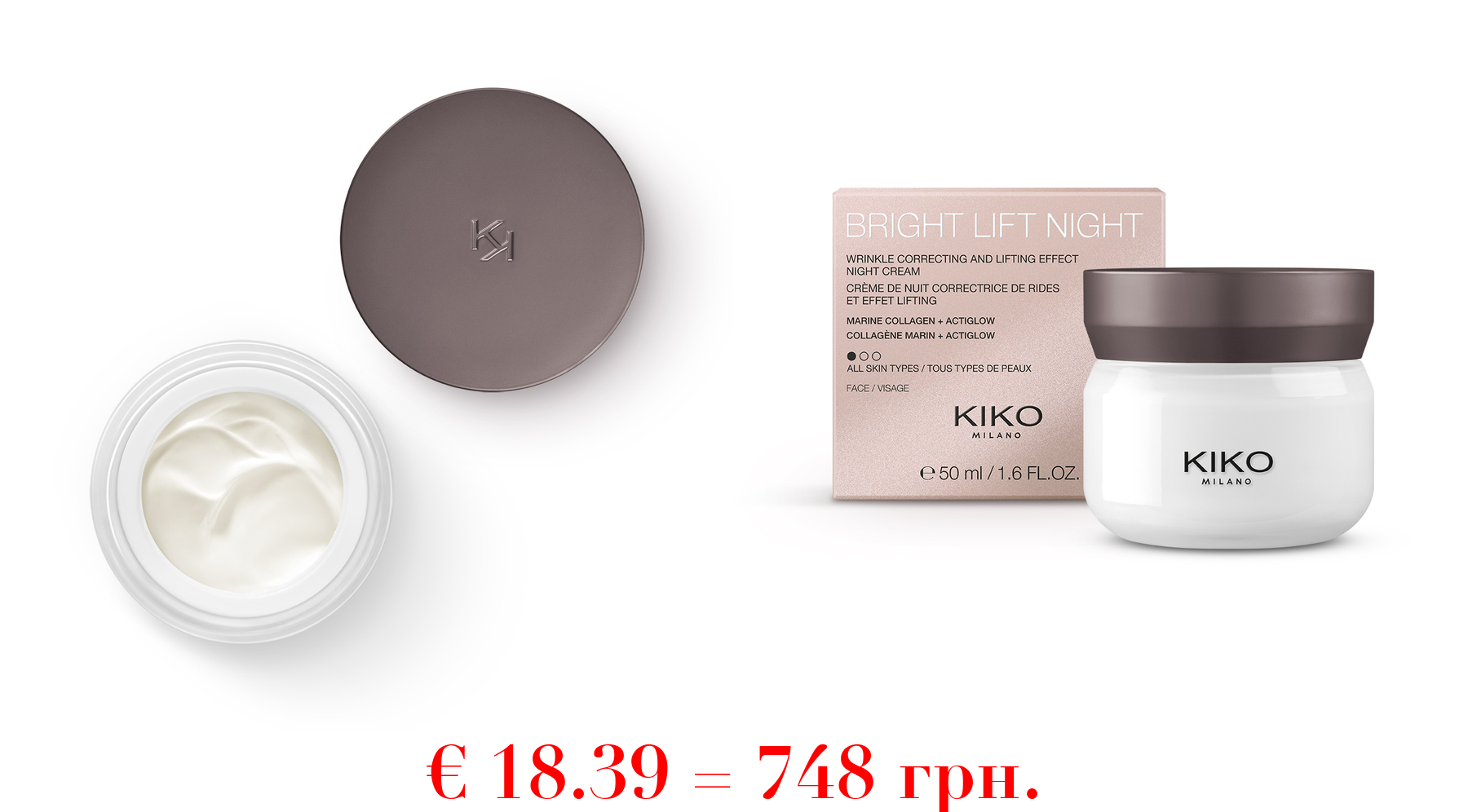 new bright lift nightRegenerierende Nachtcreme mit Lifting-Effekt und Meereskollagen