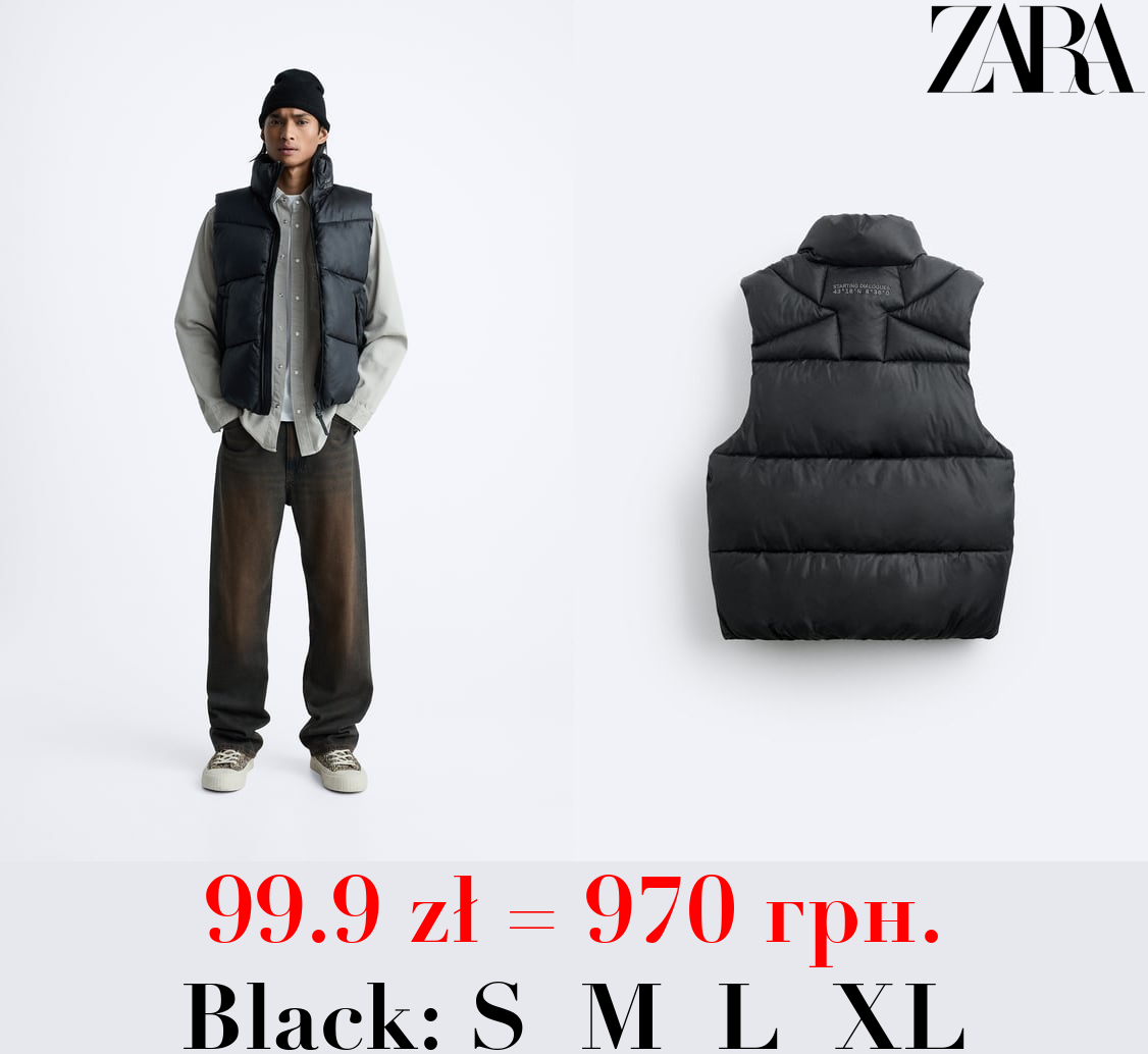 QUILTED WAISTCOAT WITH EMBROIDERY