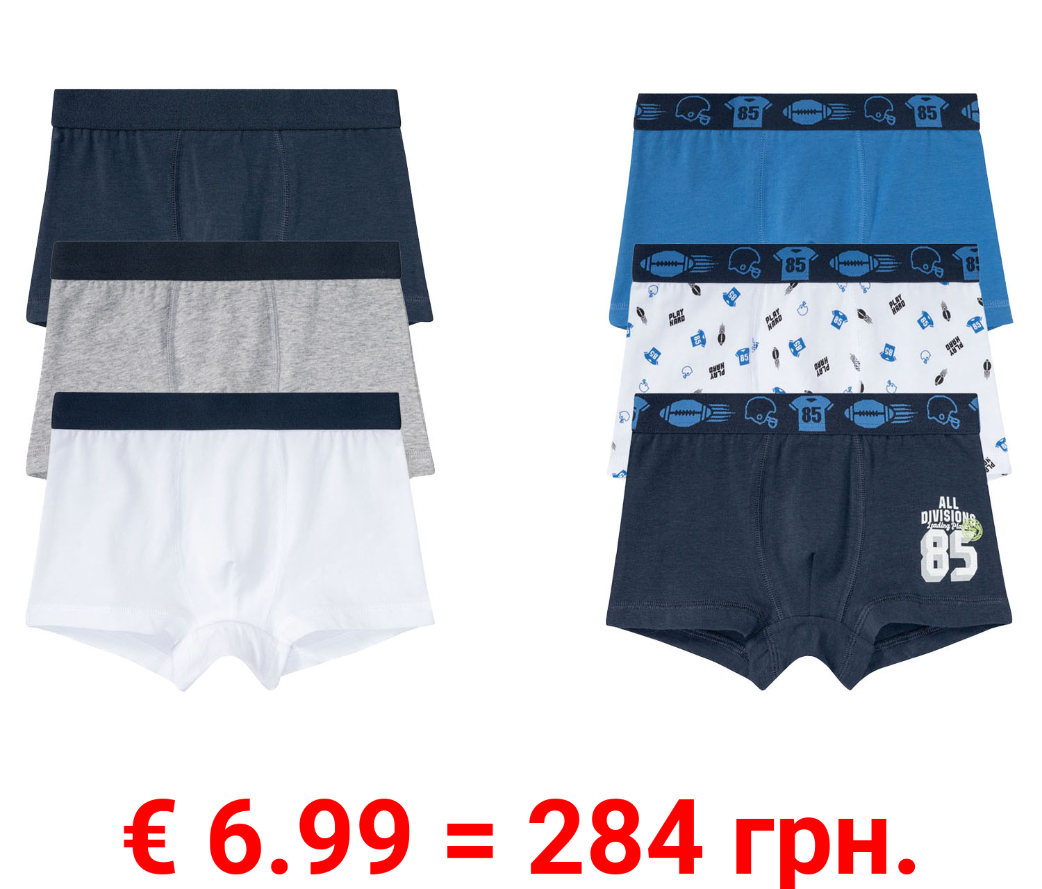 pepperts Jungen Boxer, 3 Stück, mit hohem Baumwollanteil