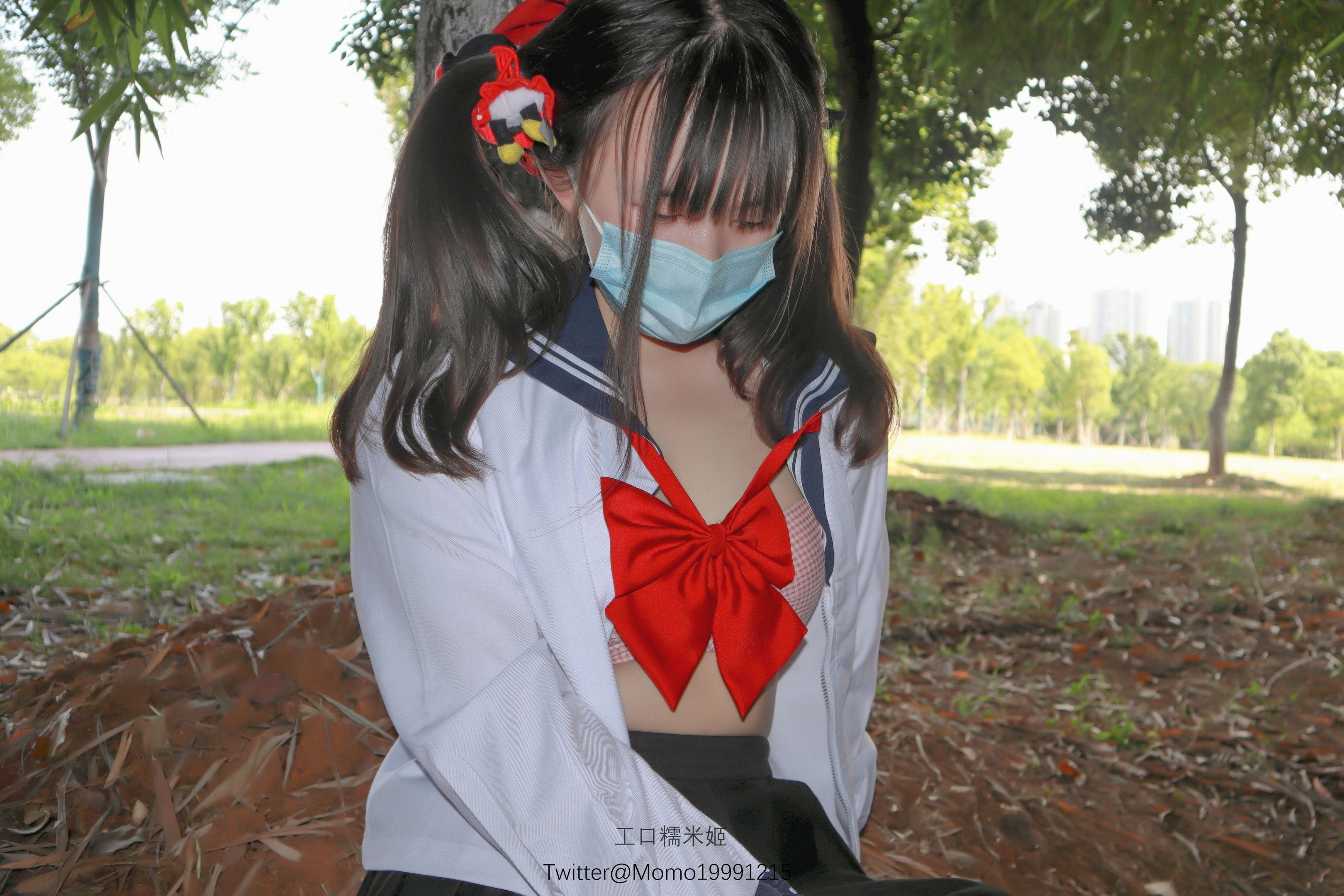清纯可爱萝莉嫩妹【工口糯米姬】剧情私拍~痴女公园露出超市被色魔跟踪厕所内强行啪啪内射 21