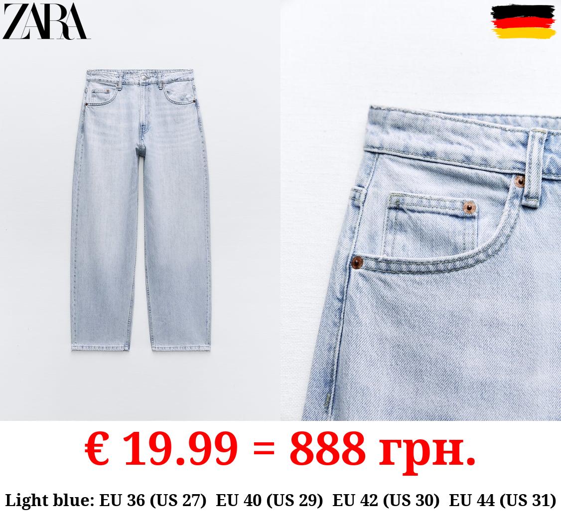 MID-RISE TAILORED BALLOON JEANS