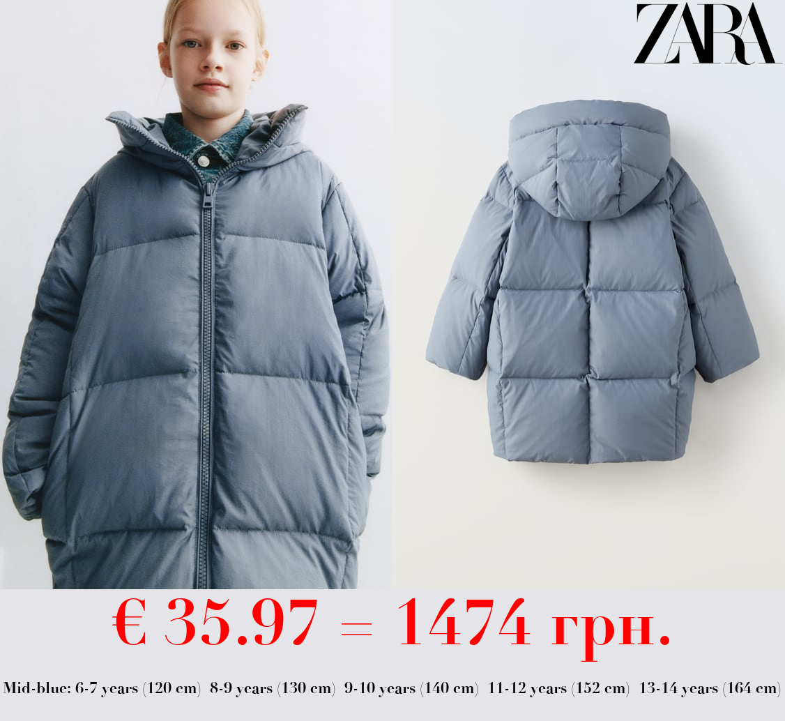 LONG FEATHER AND DOWN JACKET