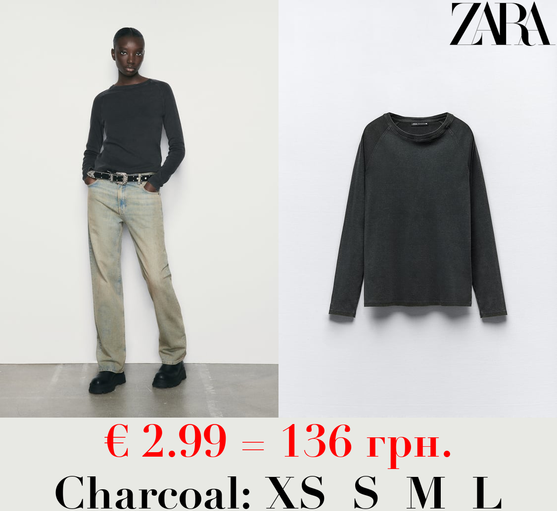 FADED COTTON T-SHIRT