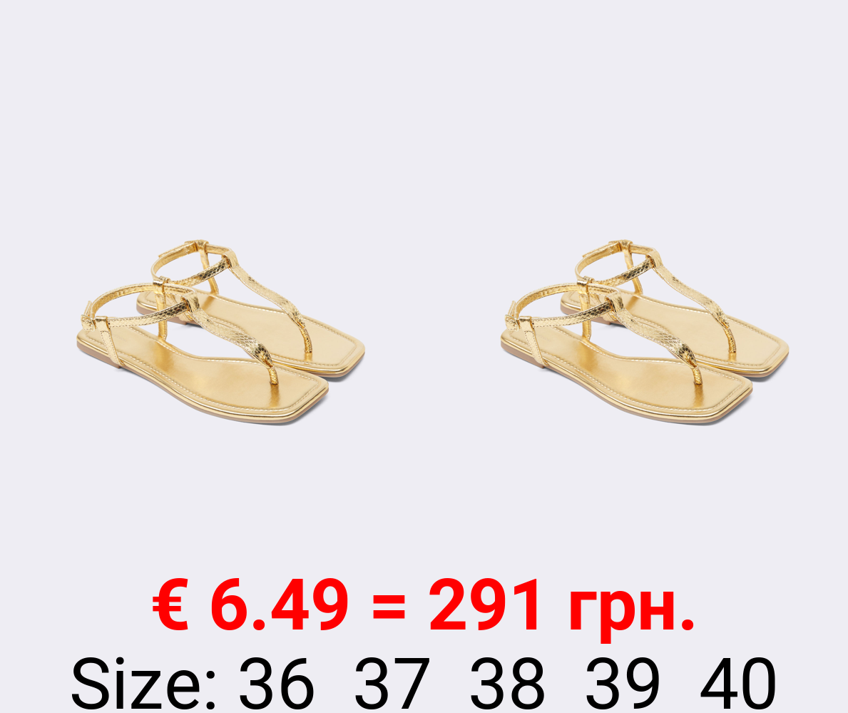 Faux snakeskin sandals