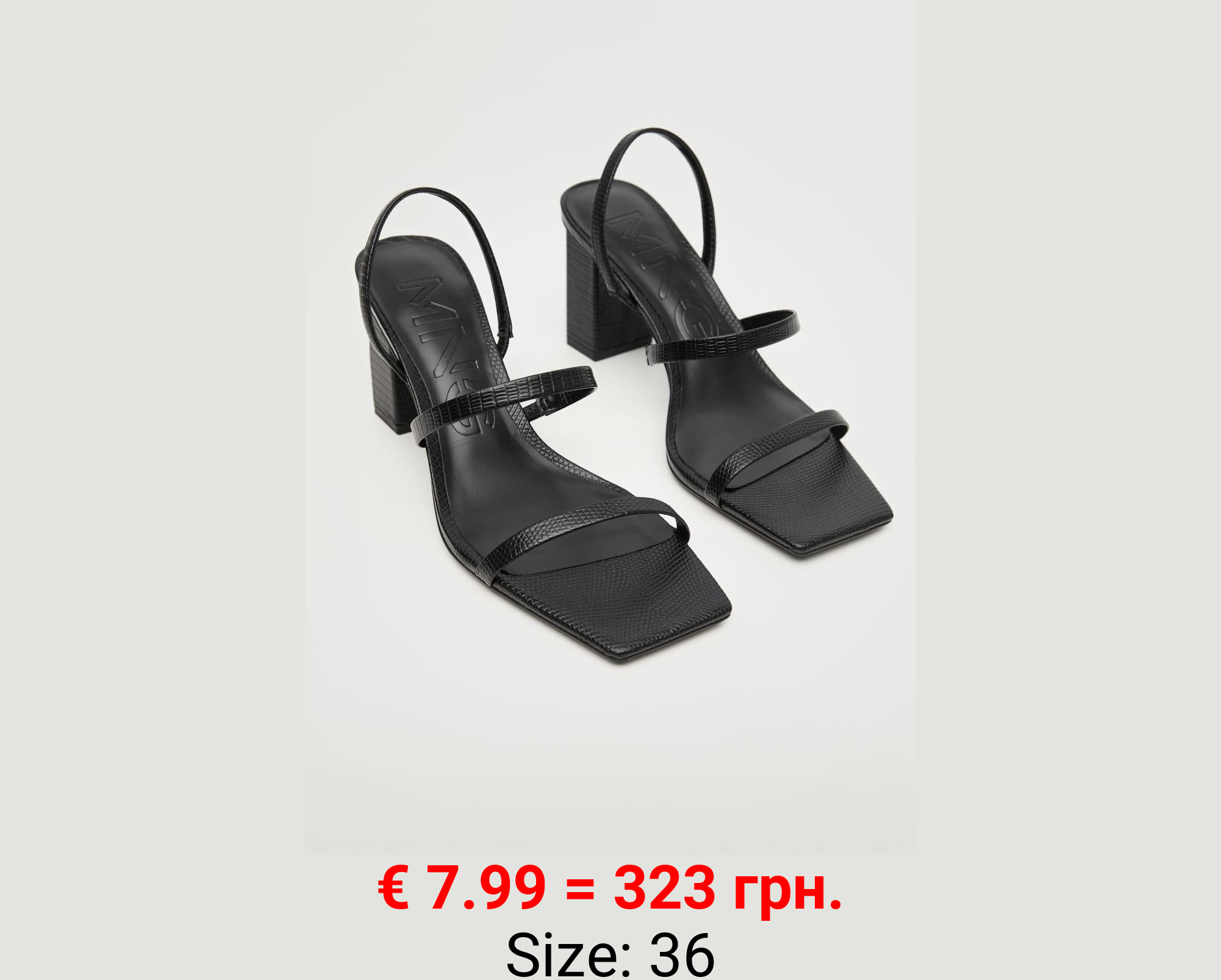 Sandalia tiras tacón