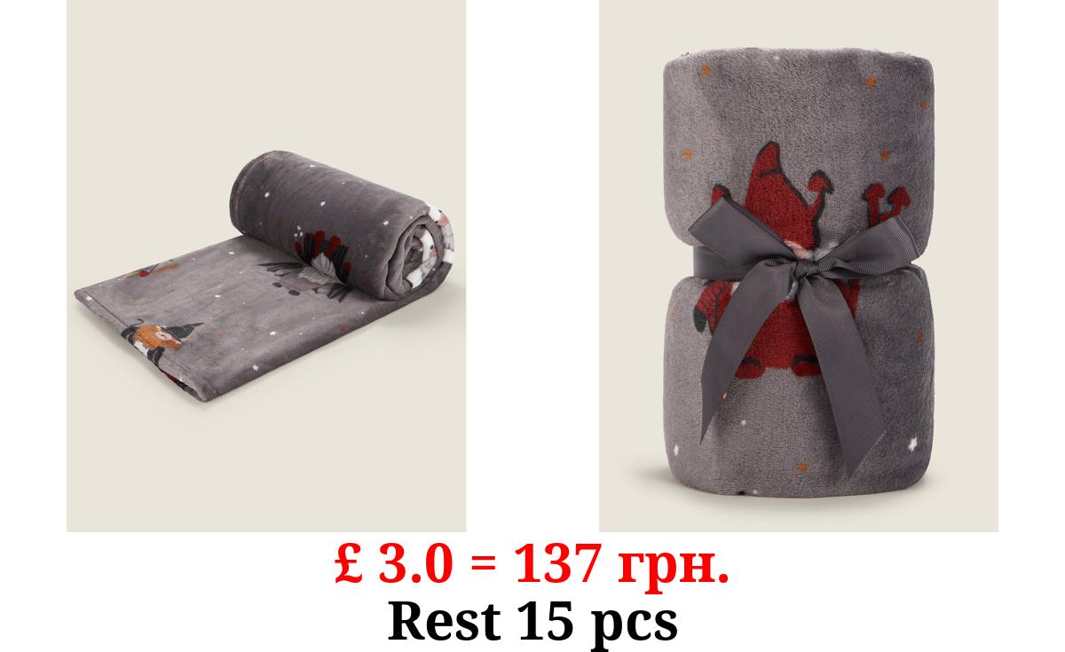 Grey Halloween Gonk Super Soft Throw