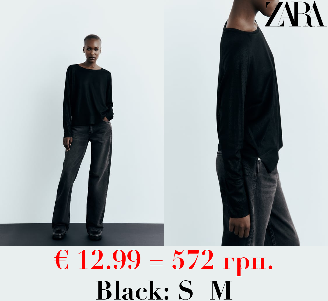 FINE KNIT FOIL SWEATER