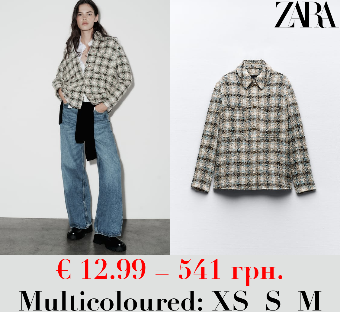 TEXTURED CHECK OVERSHIRT