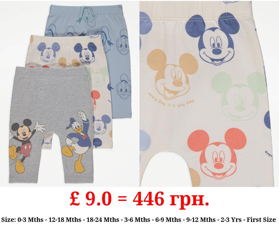 Disney Mickey Mouse Character Leggings 3 Pack