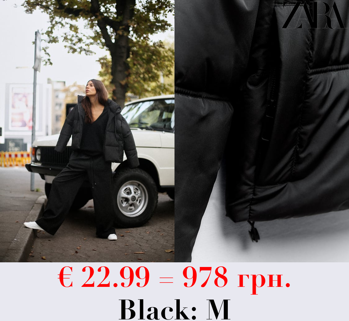 WATER AND WIND PROTECTION CROPPED PUFFER ANORAK