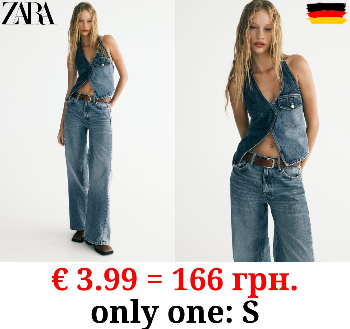 TRF ASYMMETRIC DENIM TOP