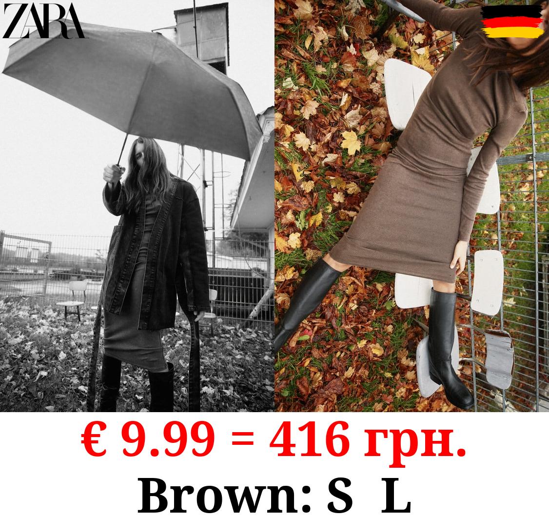 FADED-EFFECT FITTED DRESS