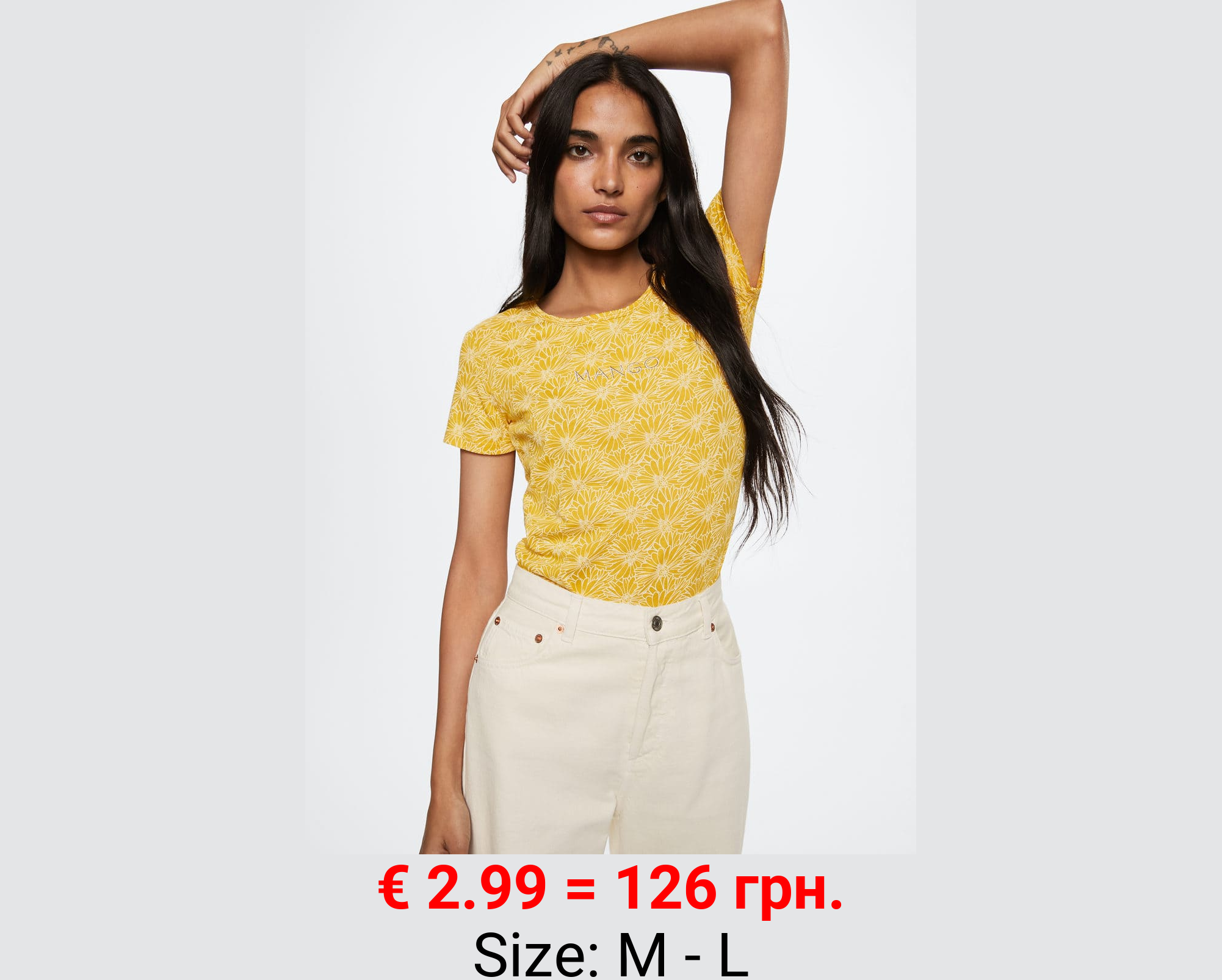 Camiseta estampada logo bordado