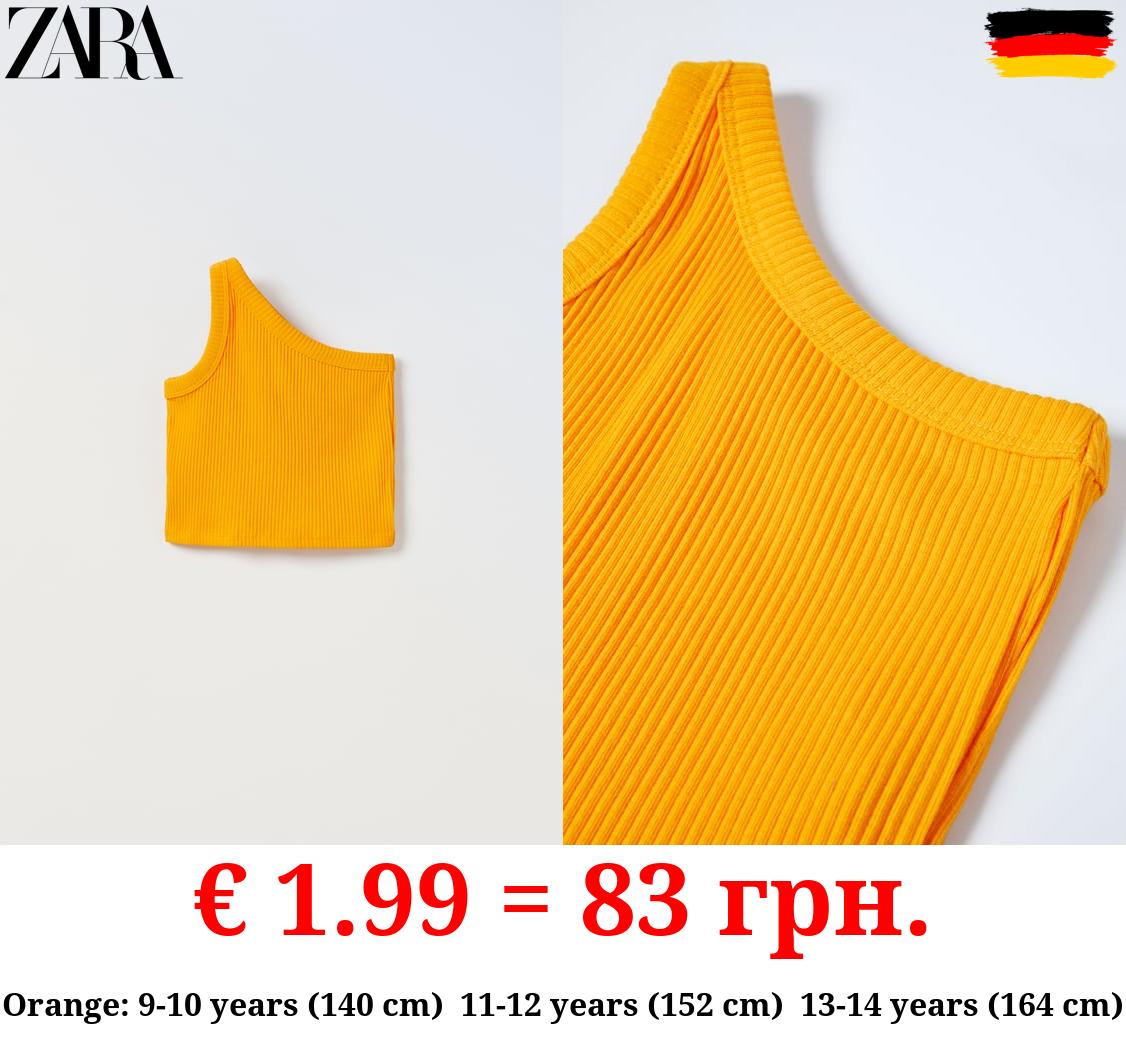 ASYMMETRIC RIBBED TOP