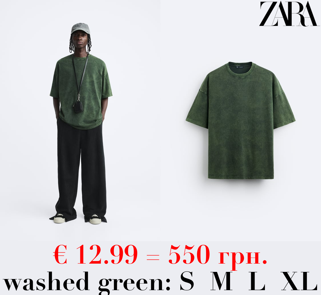 ACID WASH PRINT T-SHIRT