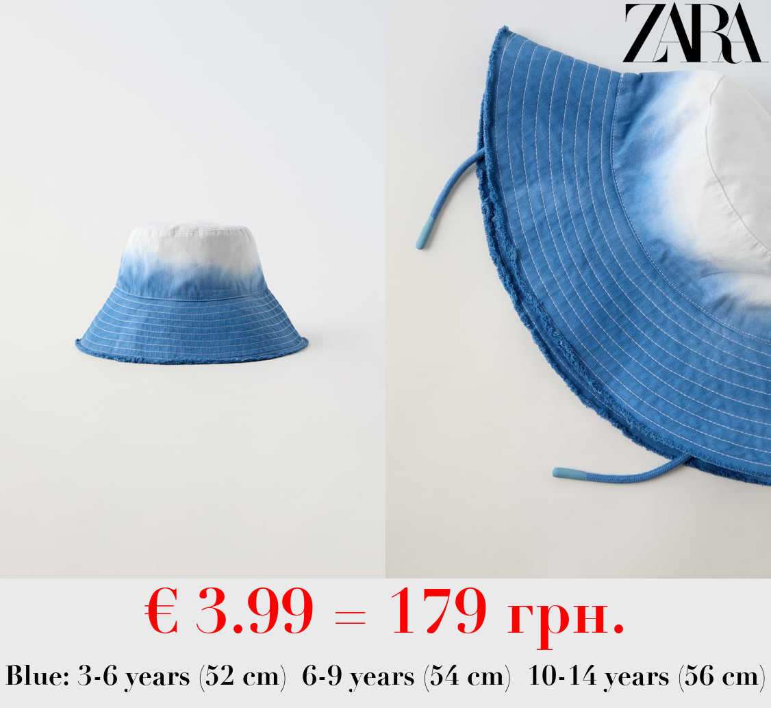 FRAYED TIE-DYE BUCKET HAT