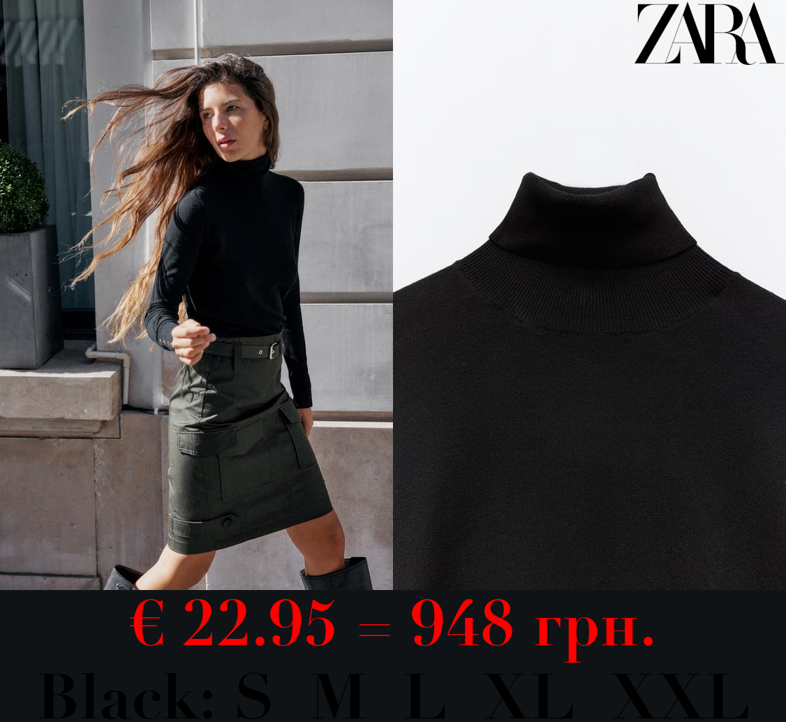 BASIC HIGH NECK KNIT SWEATER