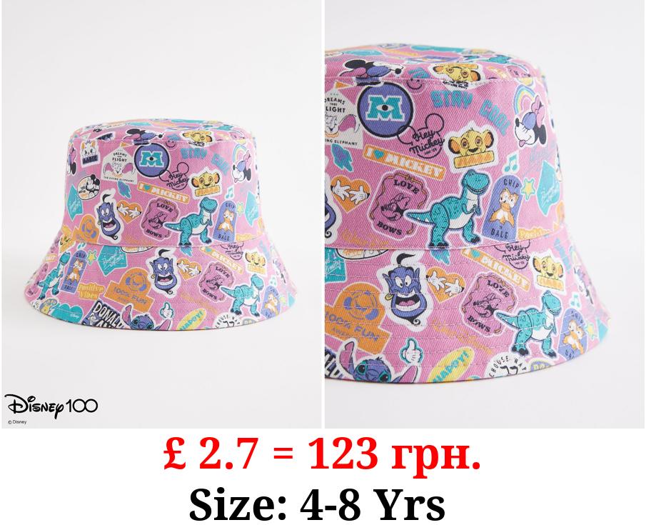 Disney 100 Pink Character Bucket Hat