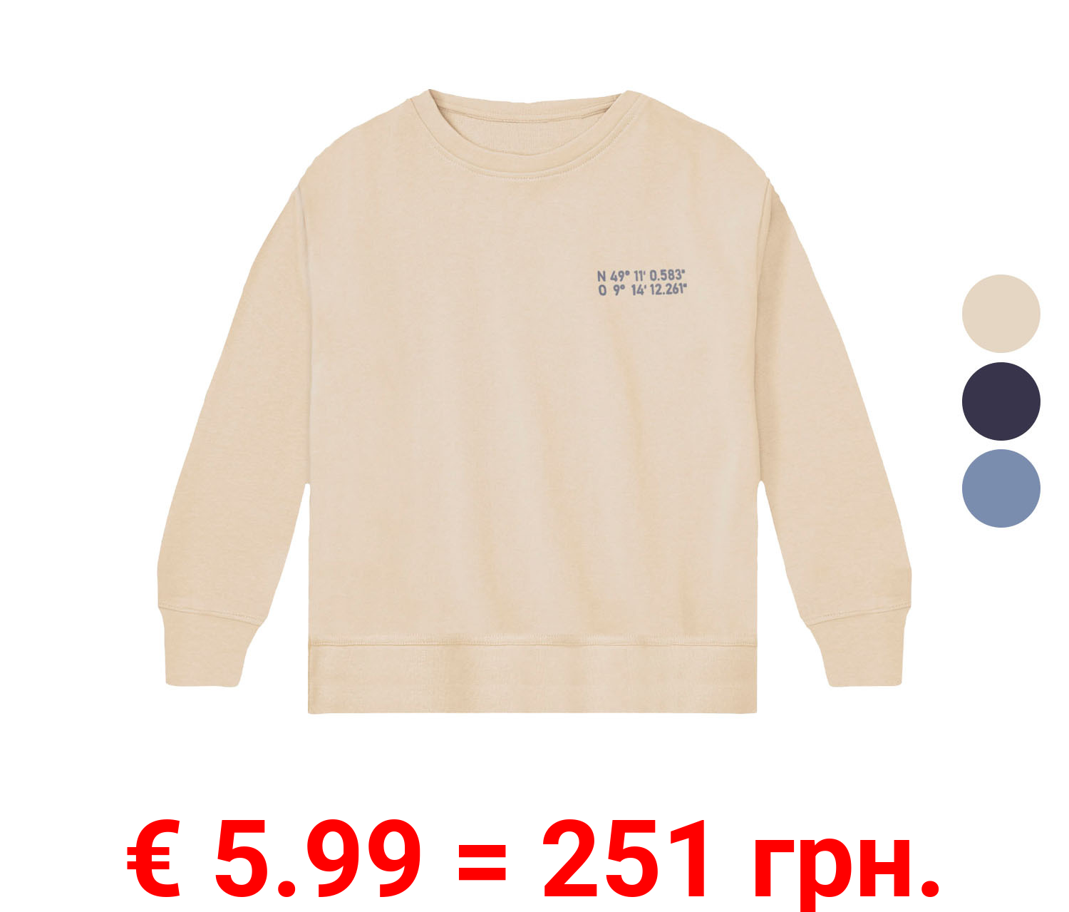 pepperts!® Kinder Sweatshirt mit hohem Baumwollanteil