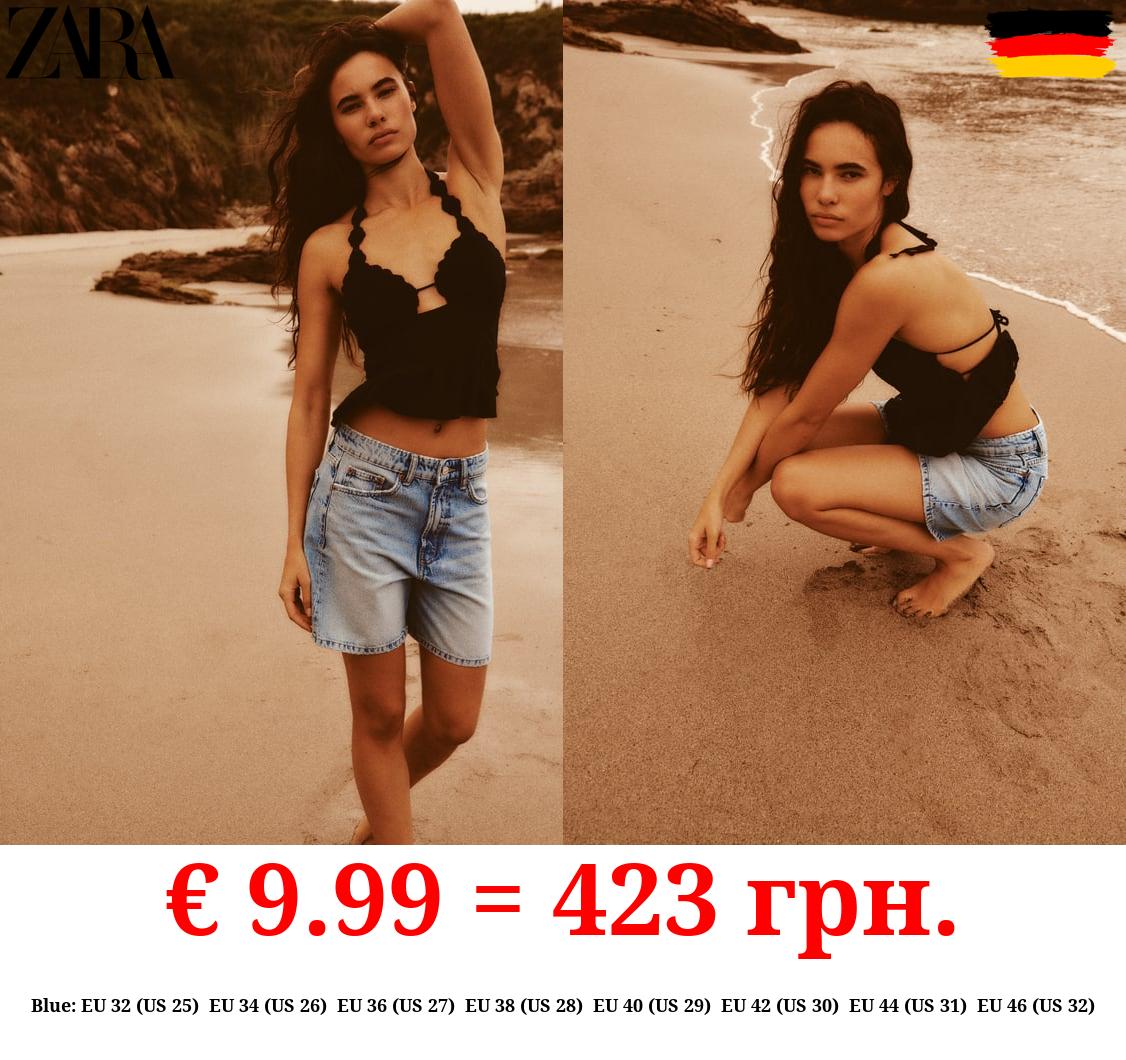 TRF REGULAR FIT MID-RISE BERMUDA SHORTS