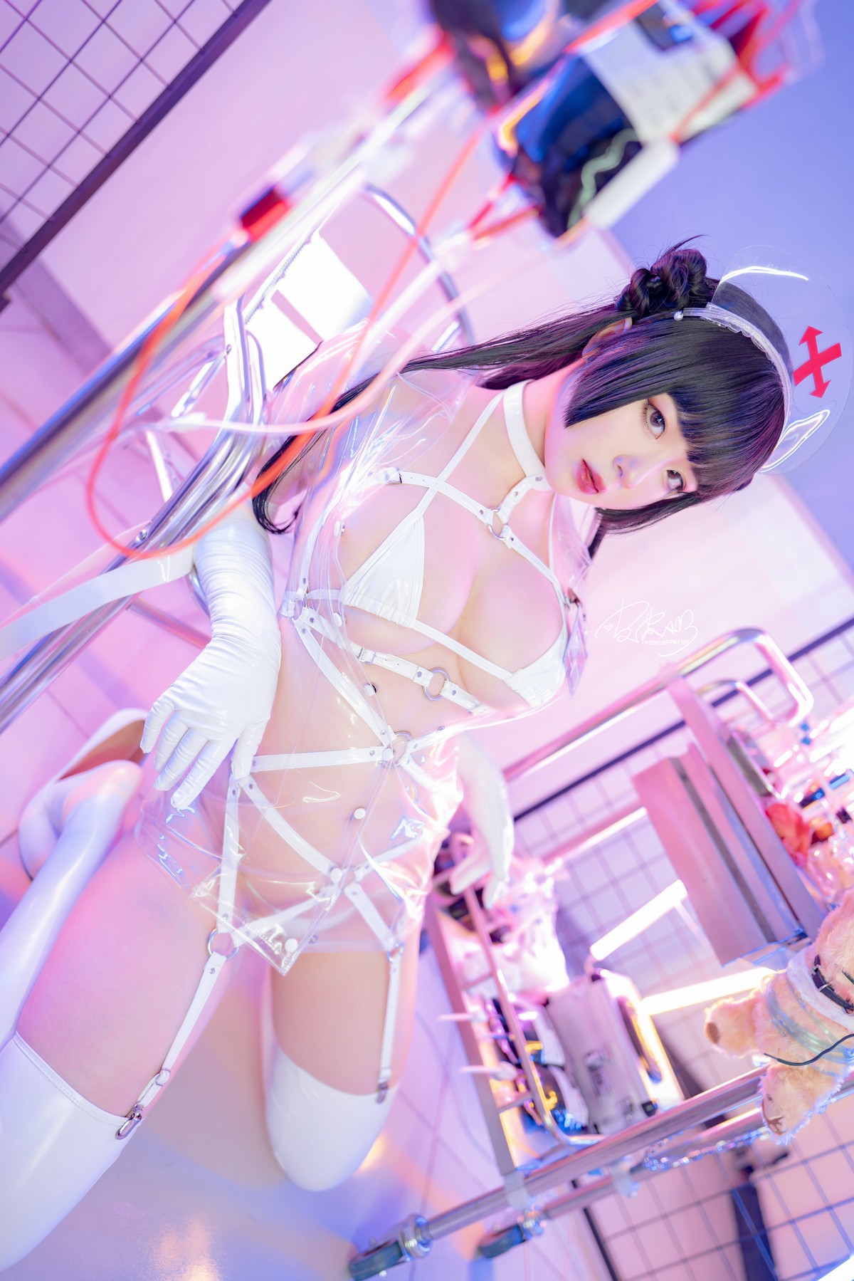 Cosplay 皮皮奶可可爱了啦 透明护士 19