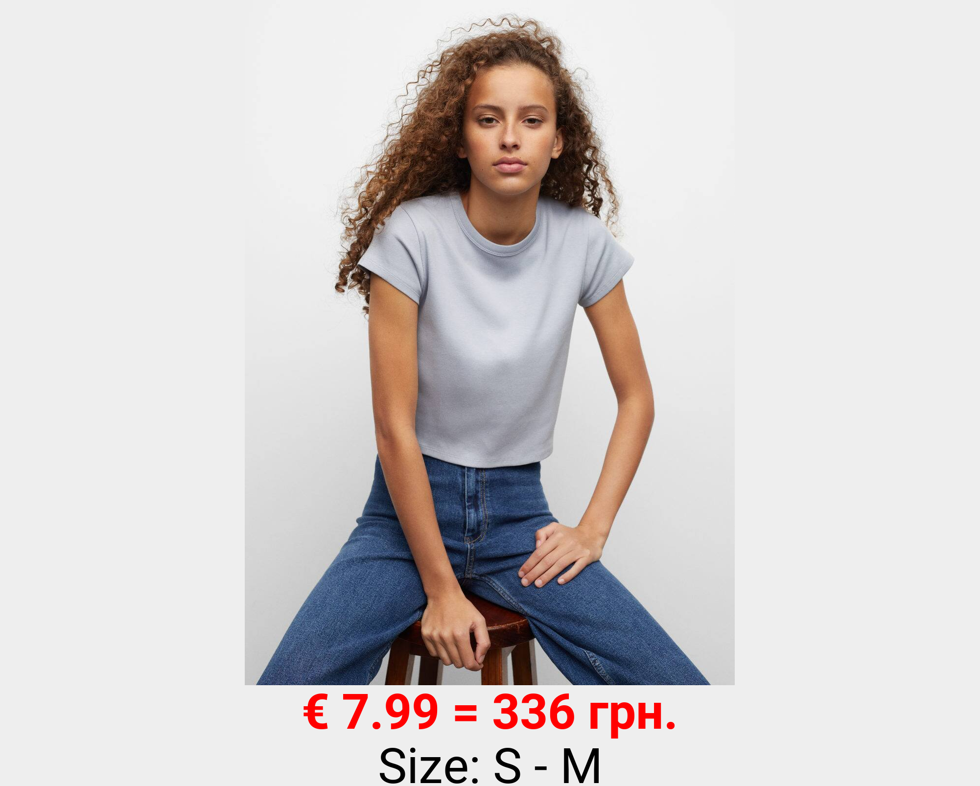 Camiseta crop algodón