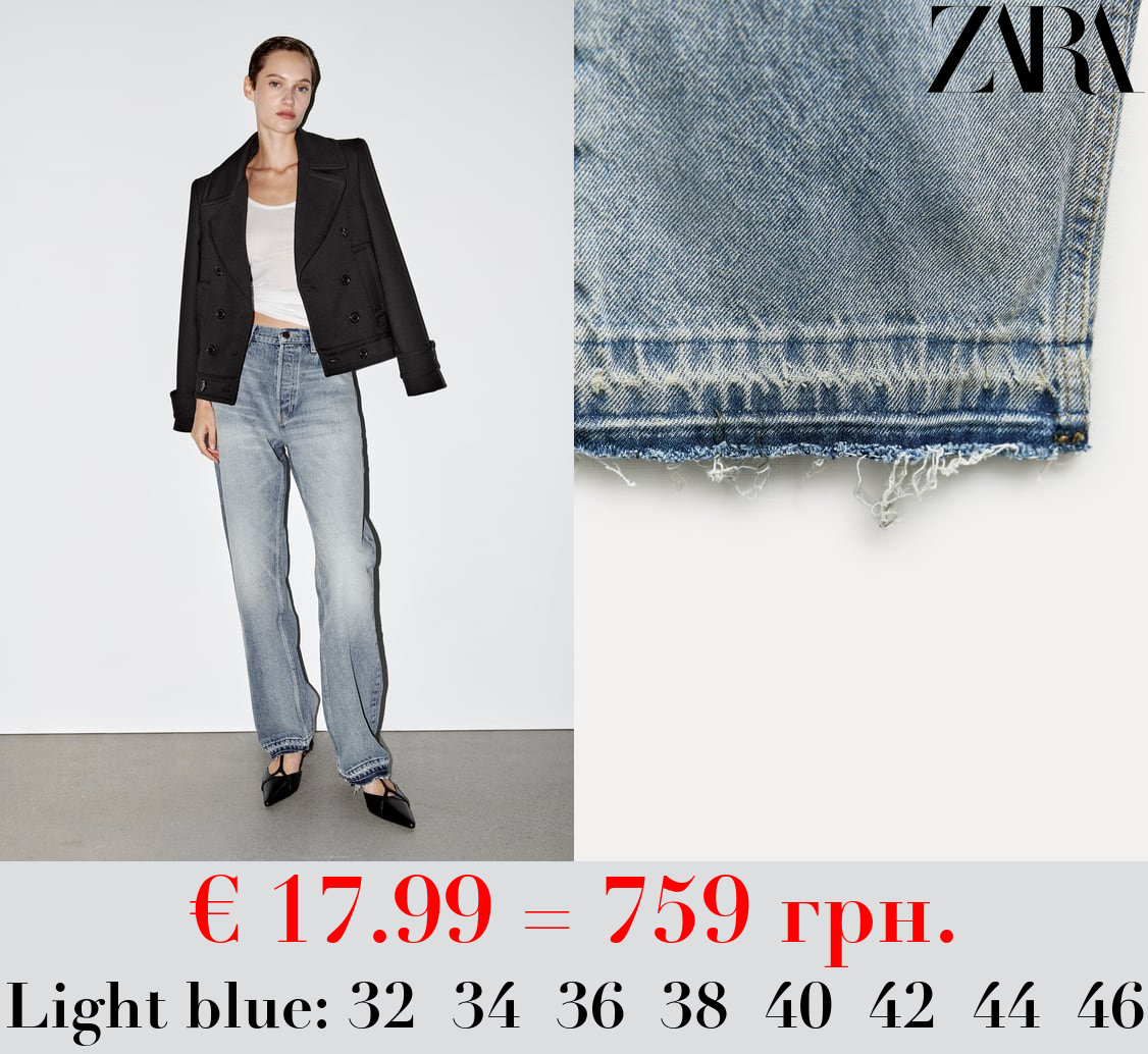 ZW COLLECTION STRAIGHT-LEG MID-RISE JEANS