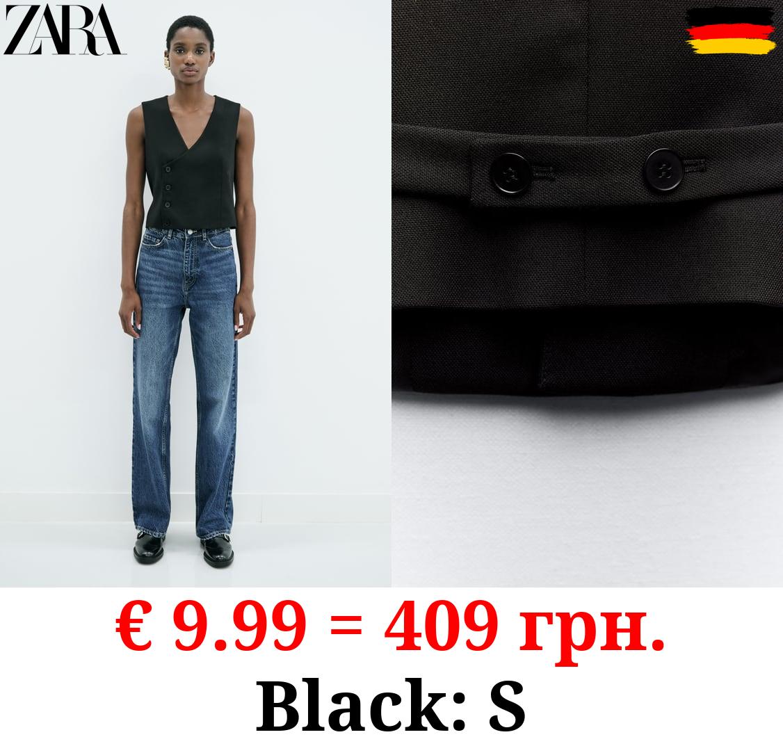 ASYMMETRIC CROSSOVER WAISTCOAT