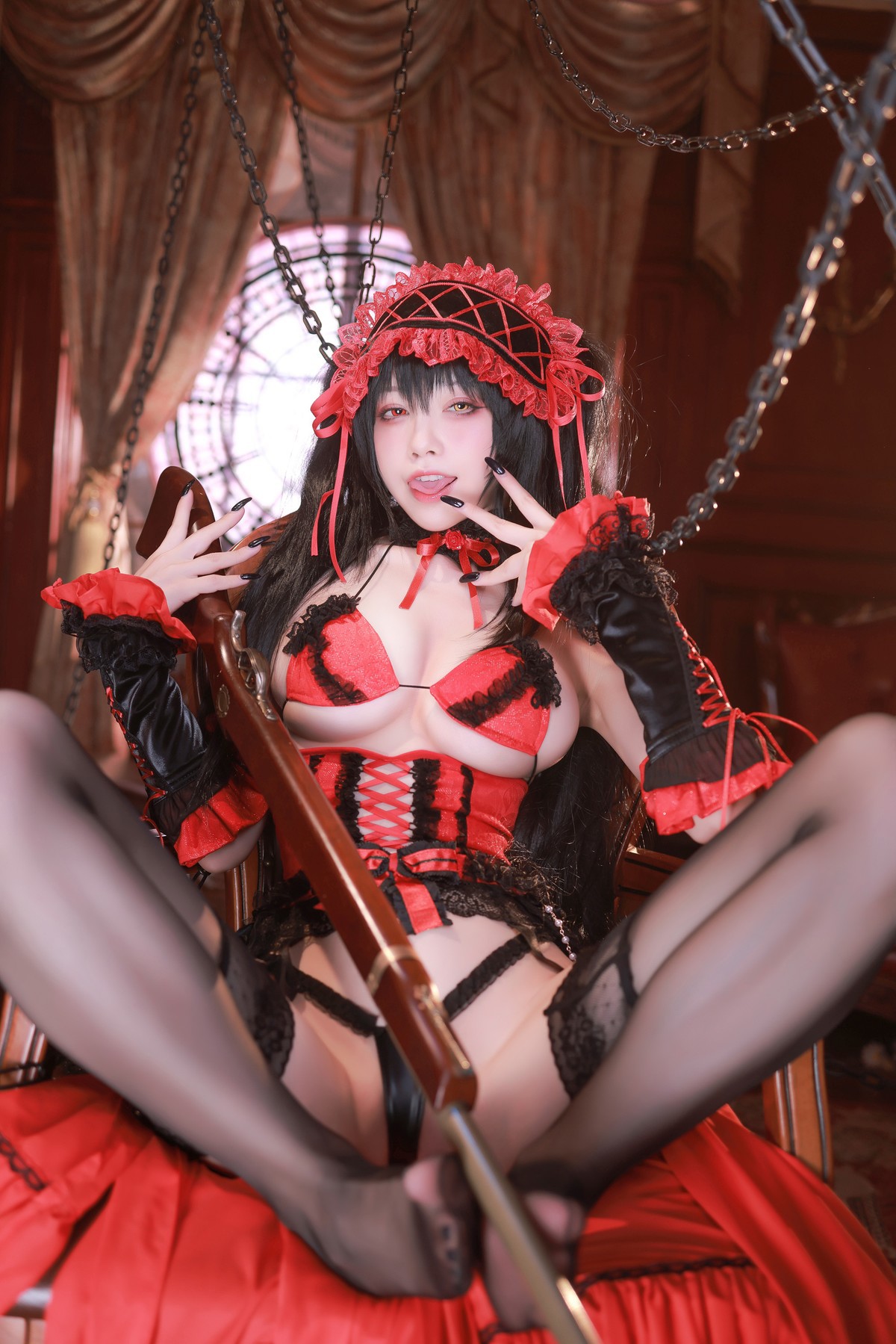 水淼aqua Cosplay 时崎狂三 42