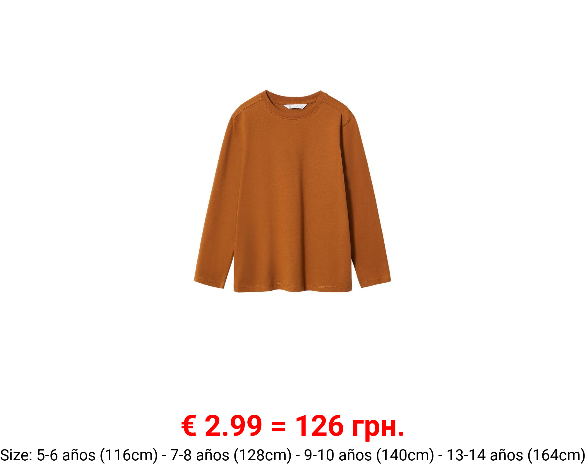 Camiseta algodón manga larga