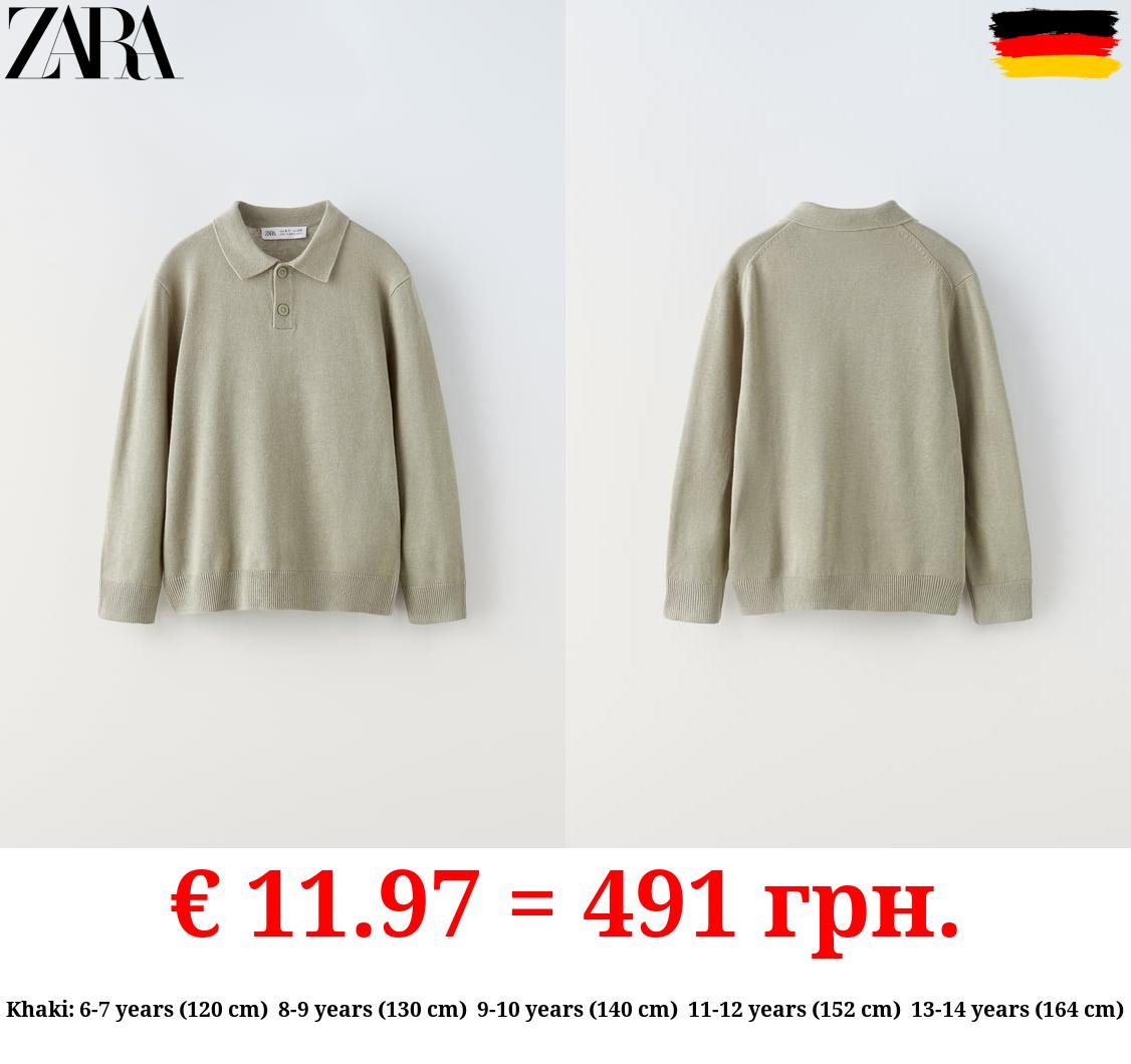 LINEN BLEND POLO SHIRT