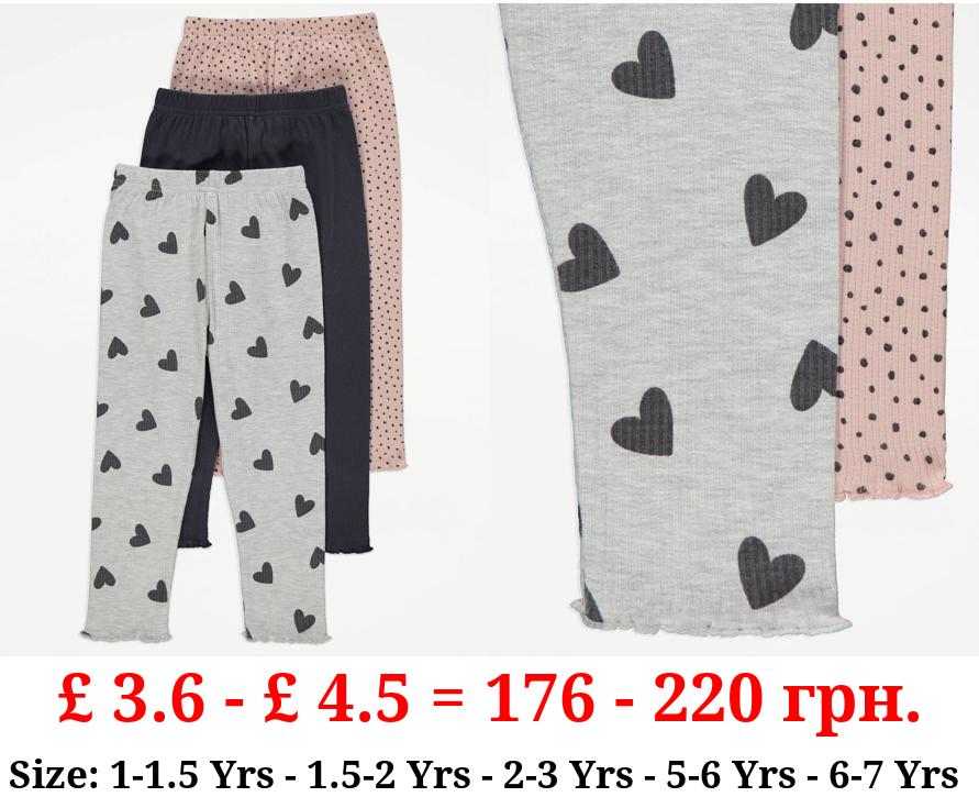 Ribbed Leggings 3 Pack