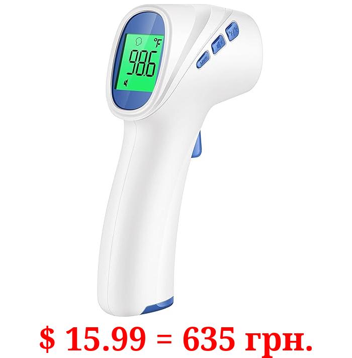 No-Touch Thermometer for Adults and Kids, Digital Thermometer with Fever Alarm, Fast Accurate Results, Easy for All Ages, Basal Thermometer
