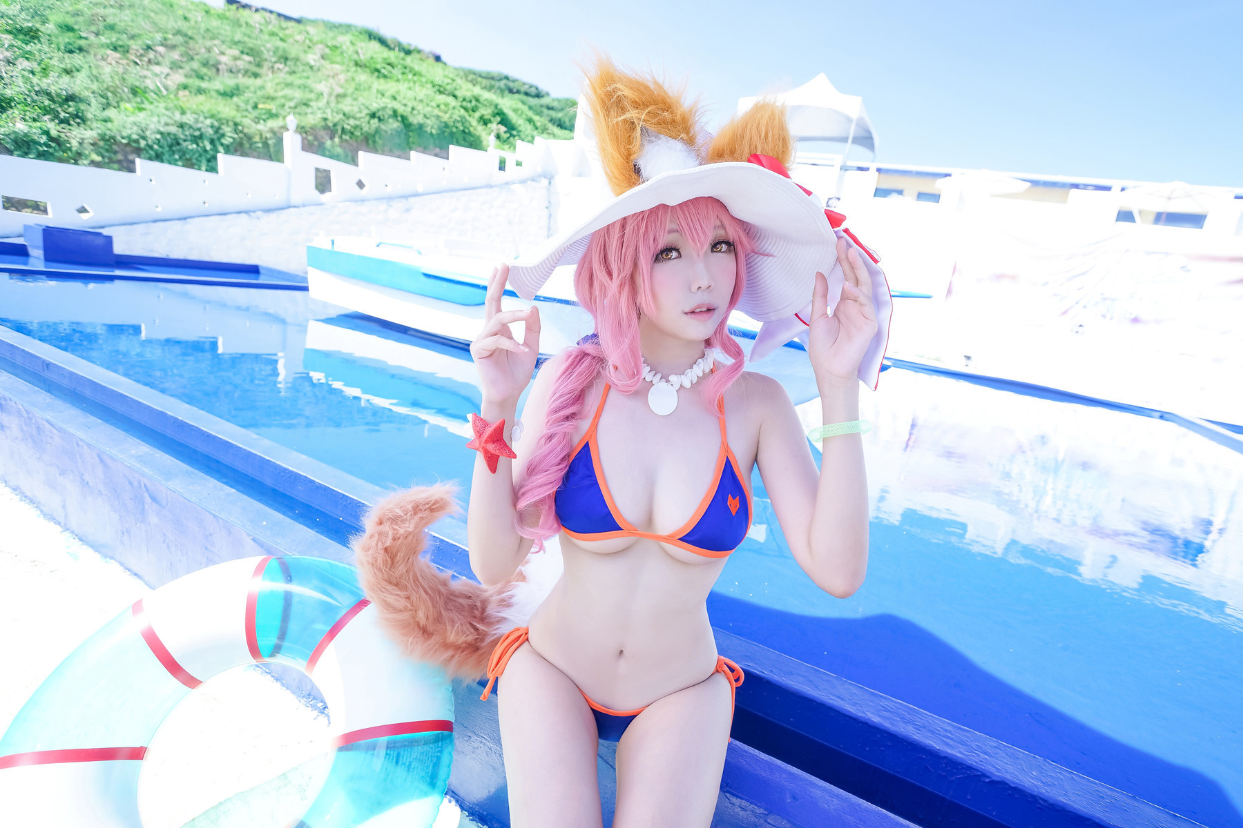 Cosplay ElyEE子 玉藻前泳装 8