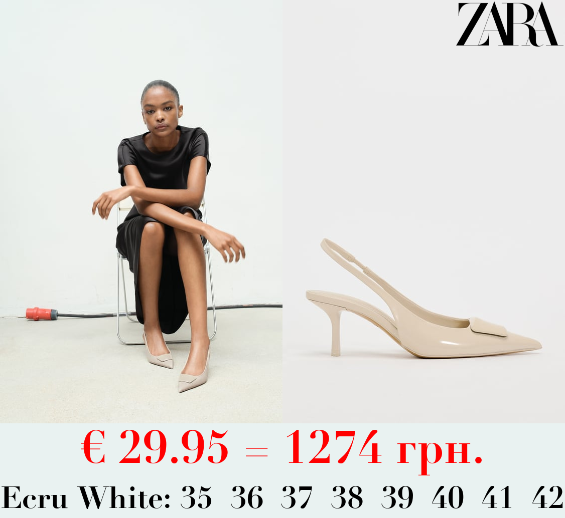 EMBELLISHED HIGH-HEEL SLINGBACK SHOES