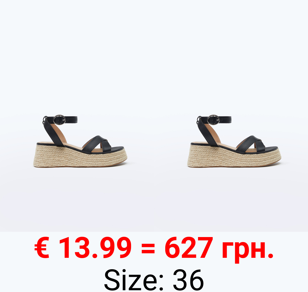 Jute platform sandals